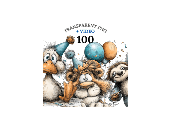 Download 100 Birthday Animal Clipart PNGs - Birthday animal Collection