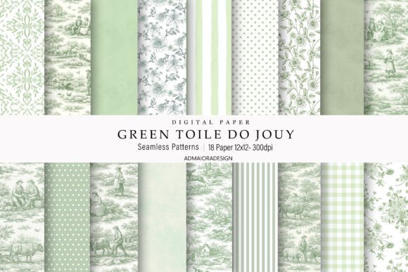 Download Toile De Jouy Digital Paper - Premium Bundle